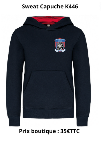 Sweat-shirt à capuche contrastée K446