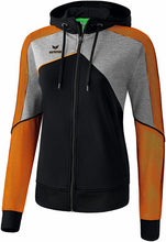 Charger l&#39;image dans la galerie, veste entraînement premium one 2.0 femme gris noir orange chiné