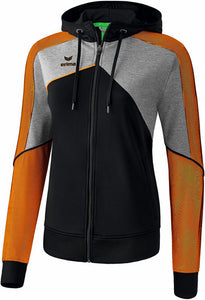 veste entraînement premium one 2.0 femme gris noir orange chiné