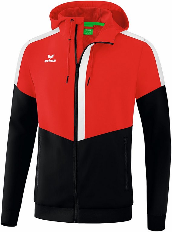 veste à capuche tracktop squad rouge noir