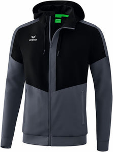 veste à capuche tracktop squad noir gris