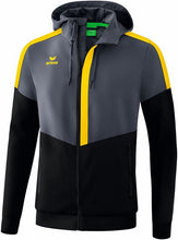 Charger l&#39;image dans la galerie, veste à capuche tracktop squad gris noir jaune