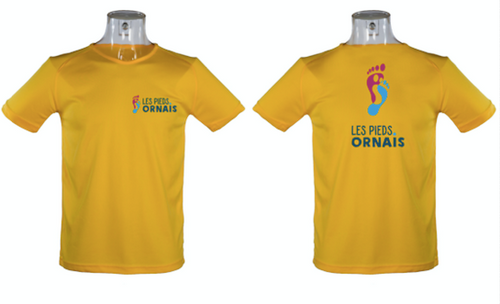 tshirt jaune les pieds ornais