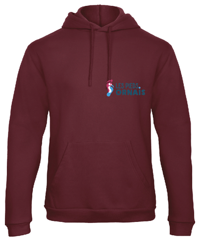 sweat capuche bordeaux les pieds ornais