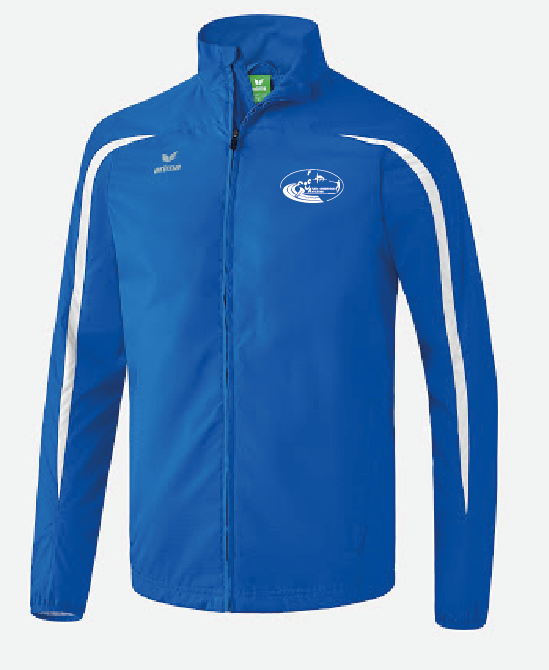 veste running bleu royal blanc fca