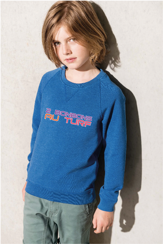 sweat enfant bleu 2bb