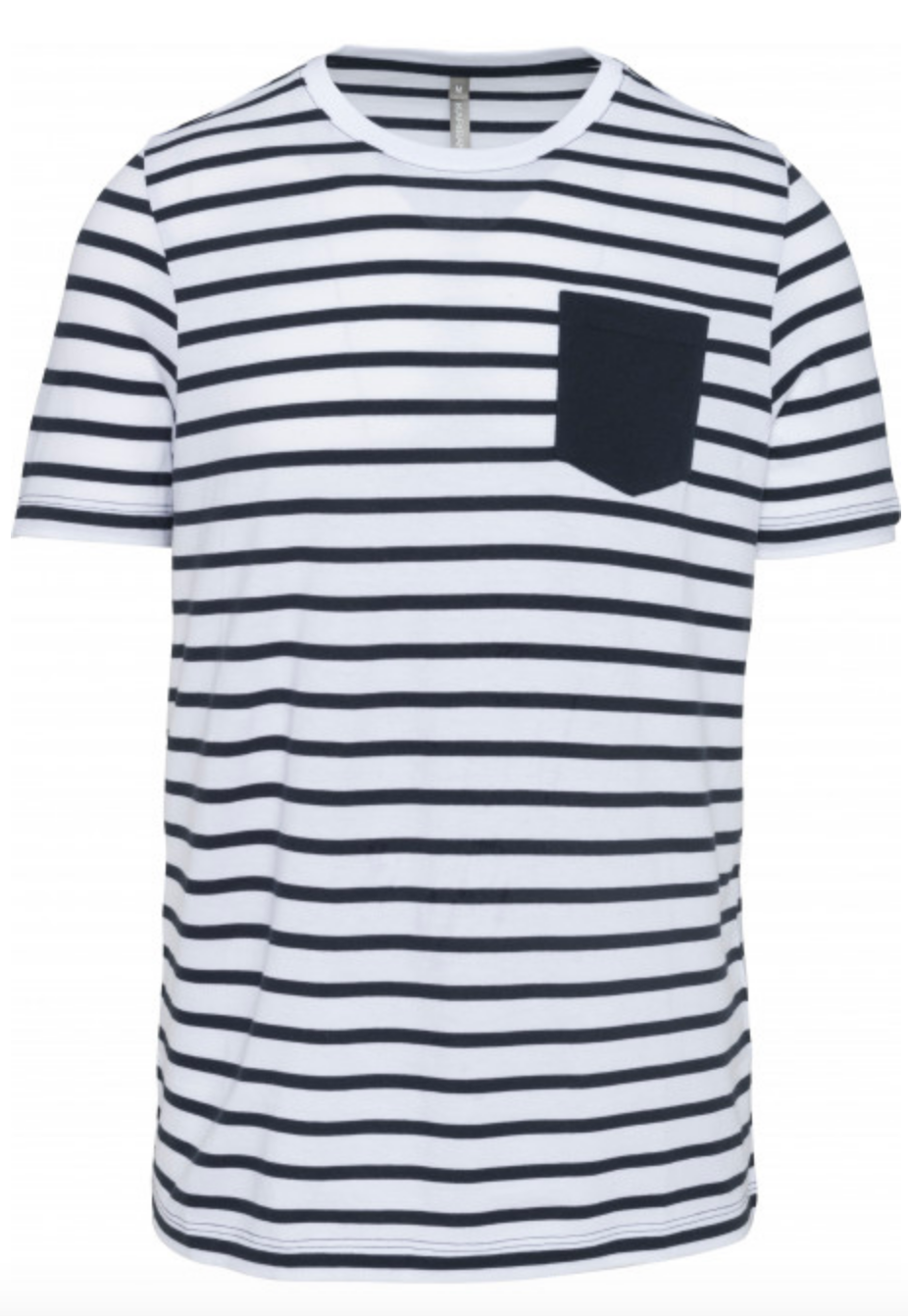 Tee-Shirt Rayé Marin avec poche Homme / Personnalisable