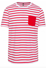 Charger l&#39;image dans la galerie, Tee-Shirt Rayé Marin avec poche Homme / Personnalisable