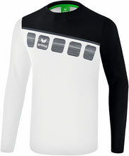 Charger l&#39;image dans la galerie, Longsleeve 5-C blanc noir et gris foncé