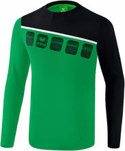 Charger l&#39;image dans la galerie, Longsleeve 5-C Emeraude noir blanc