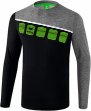 Charger l&#39;image dans la galerie, Longsleeve 5-C Noir gris chiné et blanc