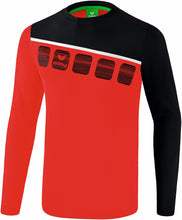 Charger l&#39;image dans la galerie, Longsleeve 5-C Rouge noir et blanc