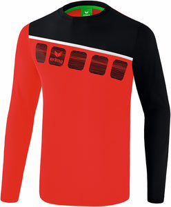 Longsleeve 5-C Rouge noir et blanc