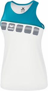 débardeur femme blanc bleu