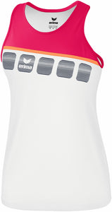 débardeur femme blanc rose