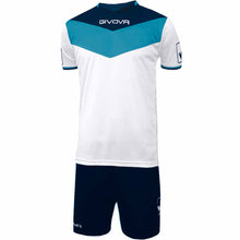 Charger l&#39;image dans la galerie, ensemble maillot interlock blanc bleu ciel