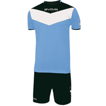 Charger l&#39;image dans la galerie, ensemble maillot interlock bleu ciel blanc