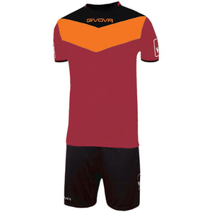 ensemble maillot interlock rouge orange