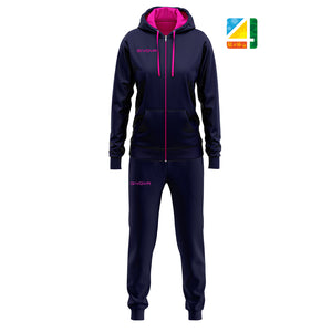 ensemble terry bleu fuschia
