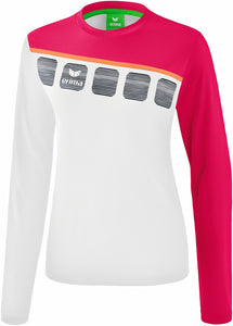 longsleeve femme 5-C blanc rose