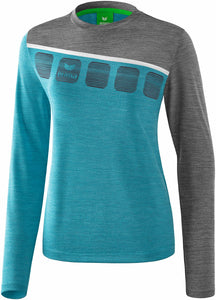 longsleeve femme 5-C bleu gris