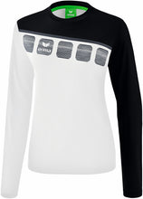 Charger l&#39;image dans la galerie, longsleeve femme 5-C blanc noir