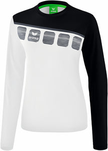 longsleeve femme 5-C blanc noir