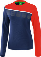 Charger l&#39;image dans la galerie, longsleeve femme 5-C new navy rouge