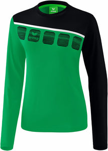 longsleeve femme 5-C vert noir