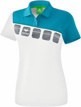 Charger l&#39;image dans la galerie, polo femme 5-C blanc bleu