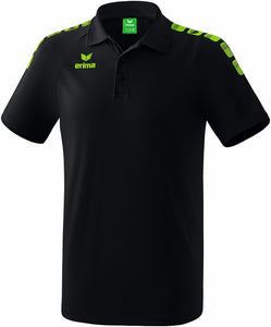 polo homme essential 5-C noir vert